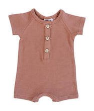 Load image into Gallery viewer, Mebie Baby | Apricot Cotton Button Romper