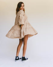 Load image into Gallery viewer, The Lullaby Club | Caramel Gingham Avalon Smock Dress
